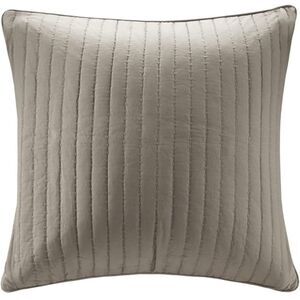 INK+IVY‎ Pillow Euro Sham, 26"x26", Quilted Taupe
